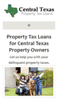 Mobile Screenshot of centraltexaspropertytaxloans.com